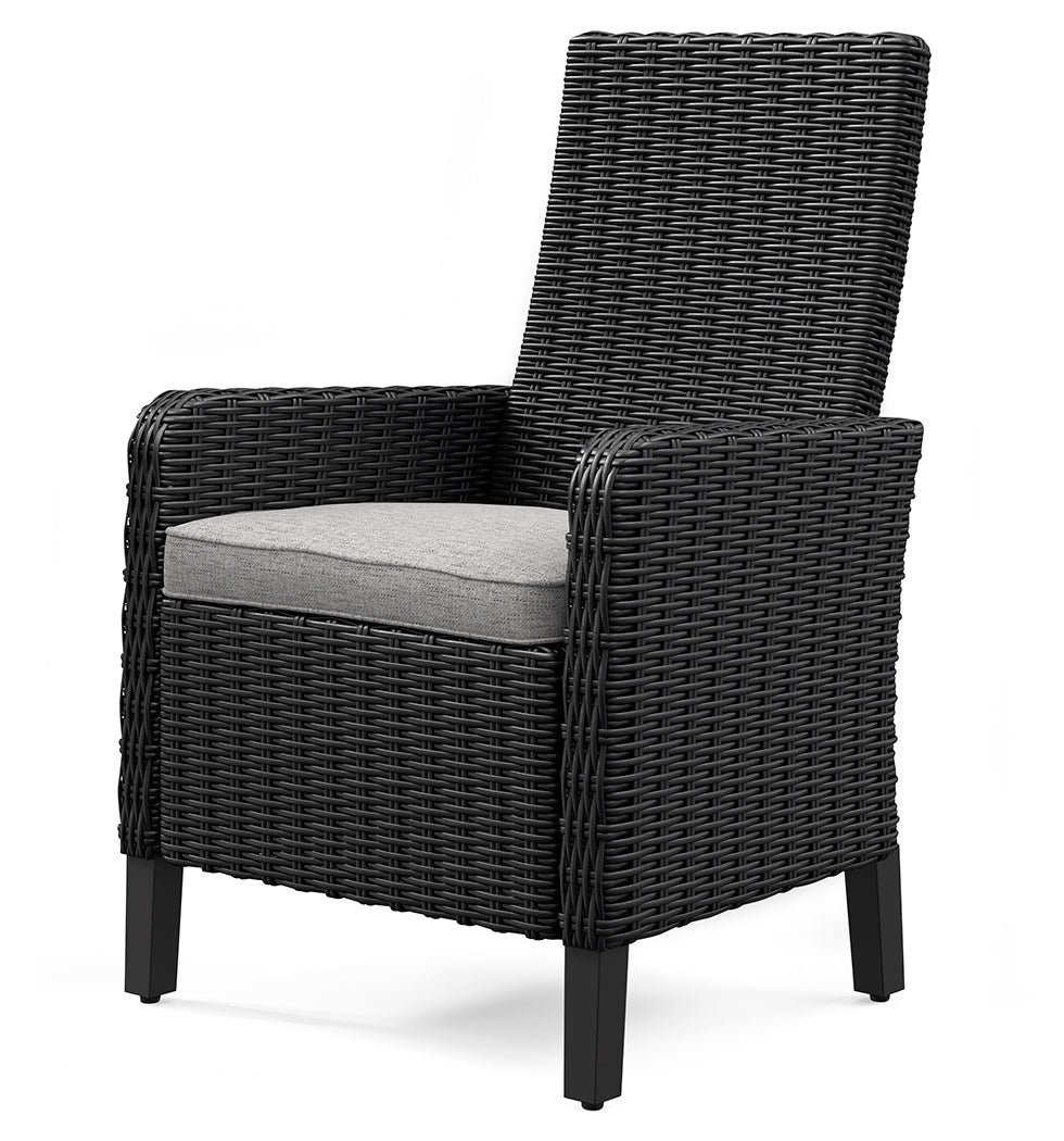 Beachcroft Black/Light Gray Outdoor Dining Table and 4 Chairs