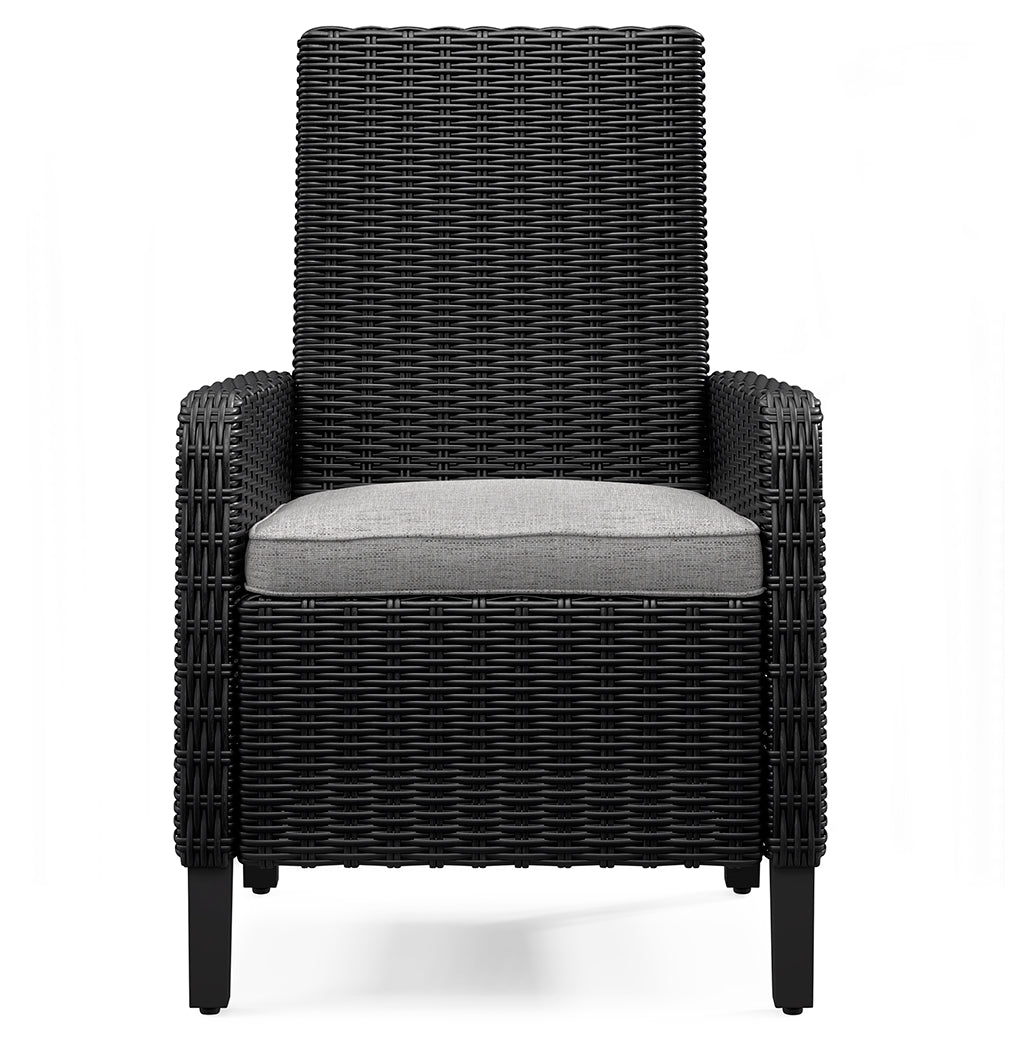 Beachcroft Black/Light Gray Outdoor Dining Table and 4 Chairs