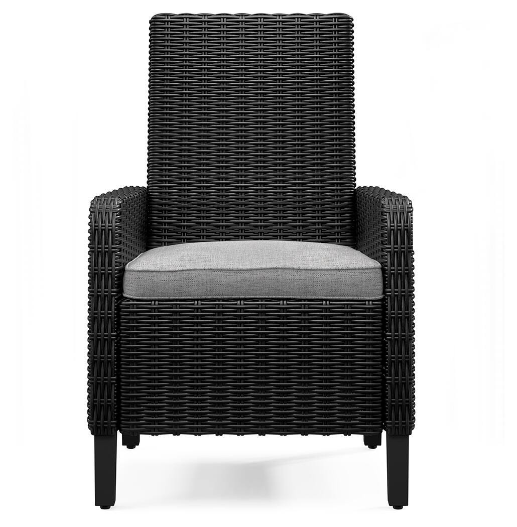 Beachcroft Black/Light Gray Outdoor Dining Table and 6 Chairs