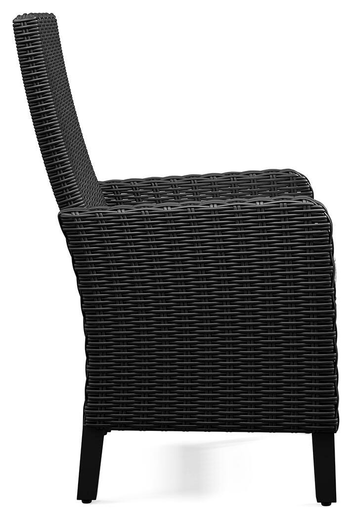 Beachcroft Black/Light Gray Outdoor Dining Table and 6 Chairs