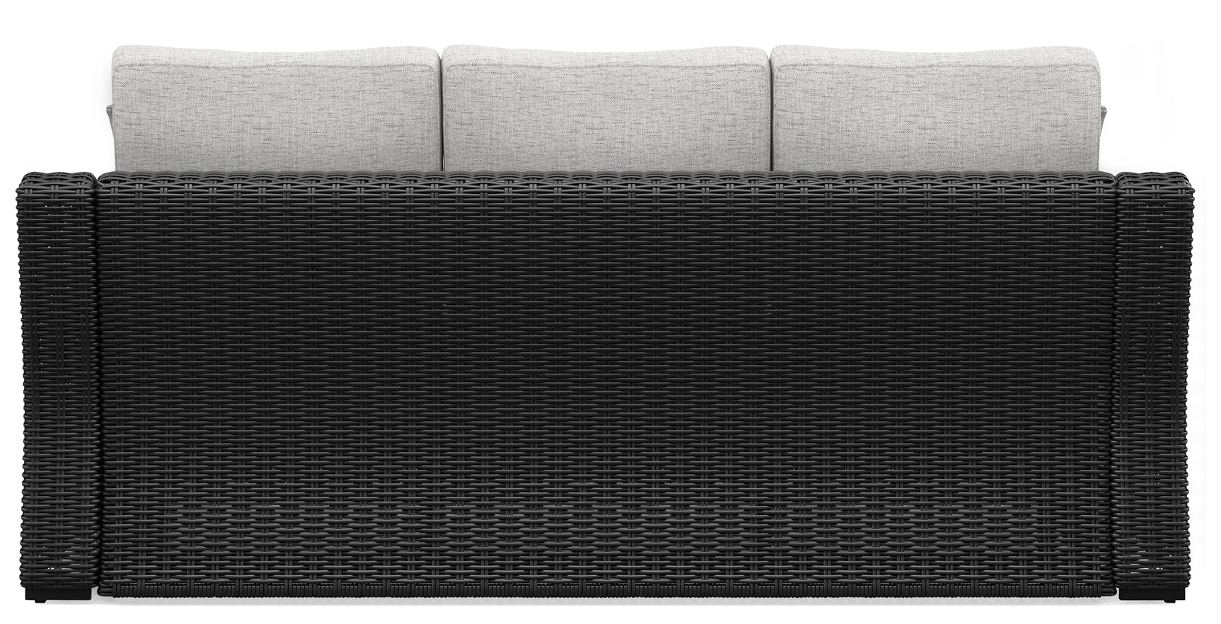 Beachcroft Black/Light Gray Outdoor Sofa and 2 Lounge Chairs with Coffee Table and 2 End Tables