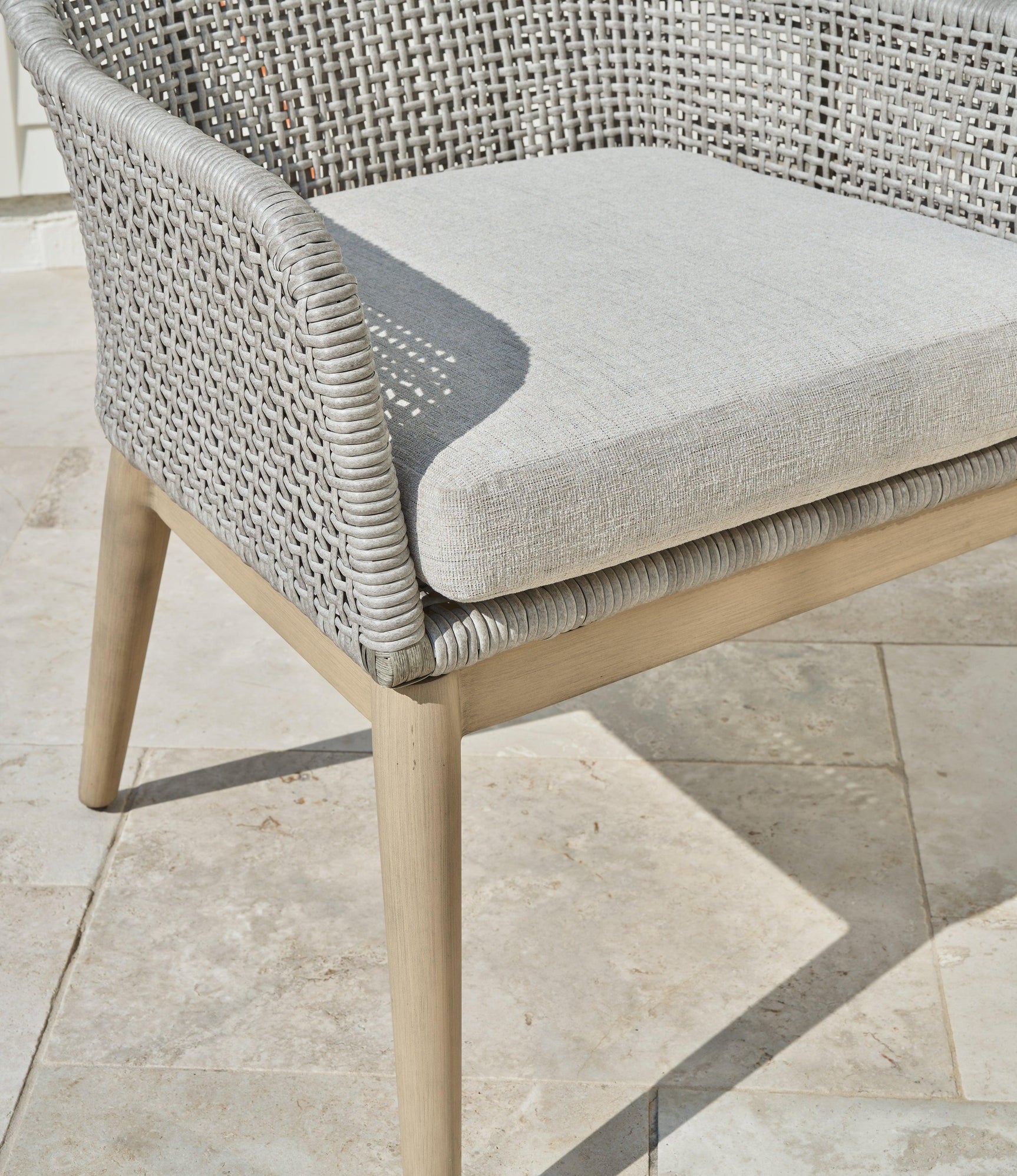 Seton Creek Gray Outdoor Dining Arm Chairs - Set of 2