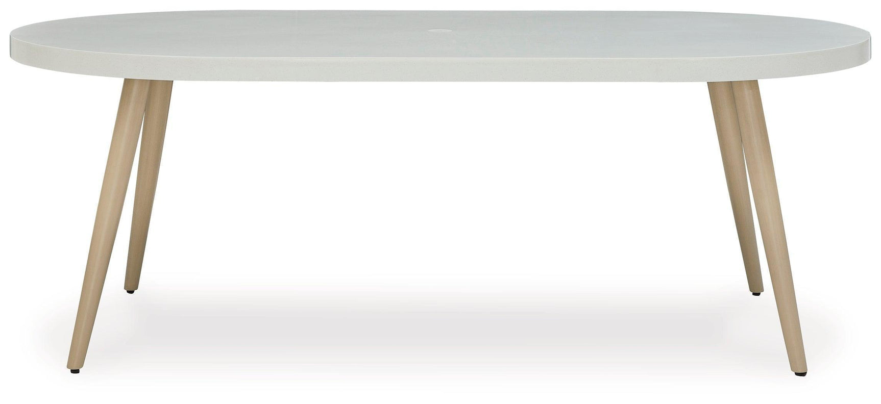 Seton Creek White Oval Outdoor Dining Table