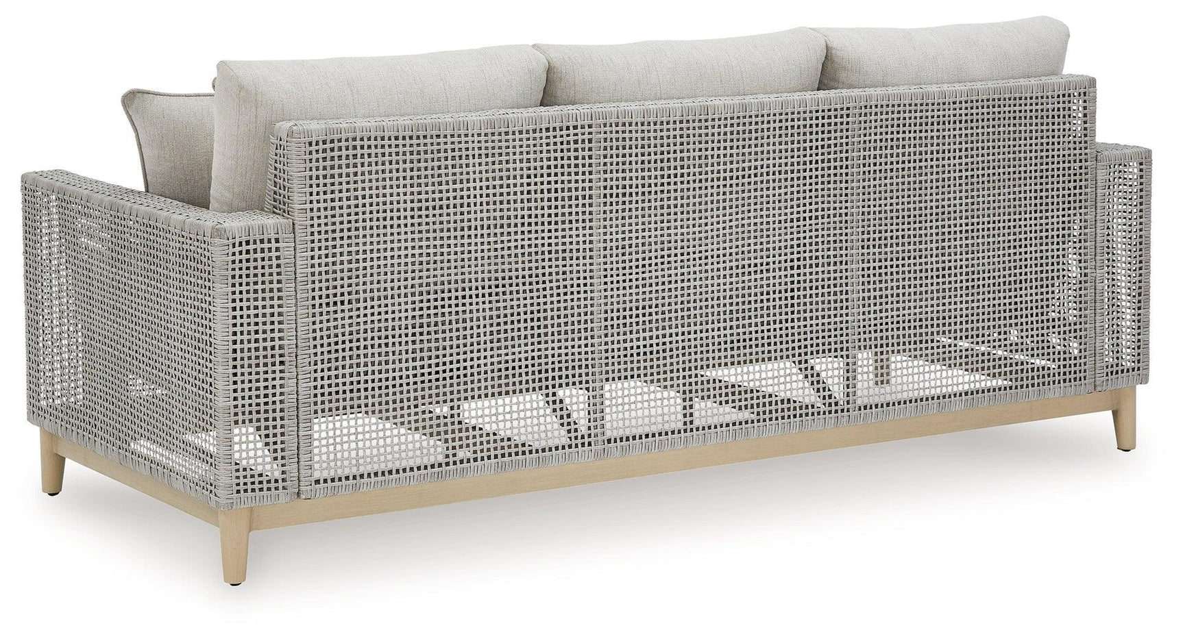 Seton Creek Gray Outdoor Sofa With Cushion - Ella Furniture