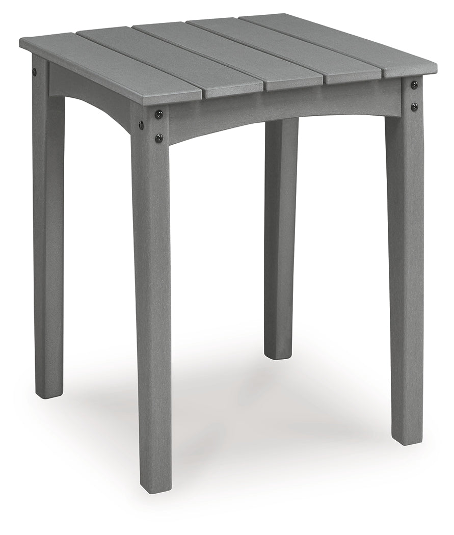 Cove Beach Gray Outdoor End Table