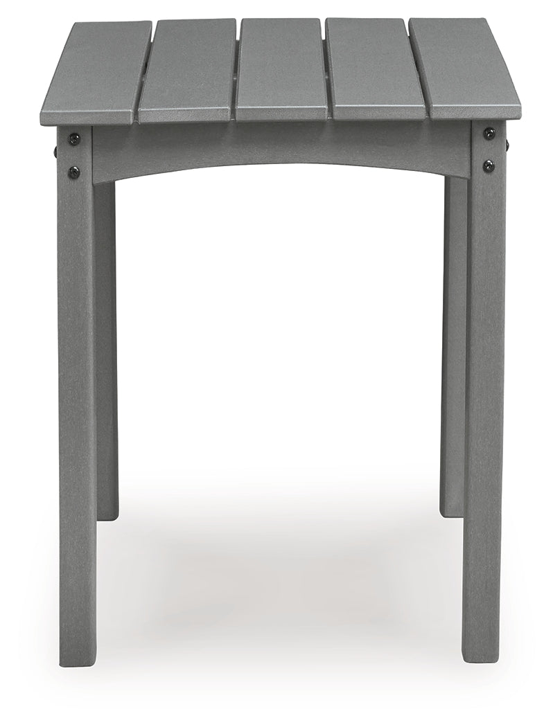 Cove Beach Gray Outdoor End Table