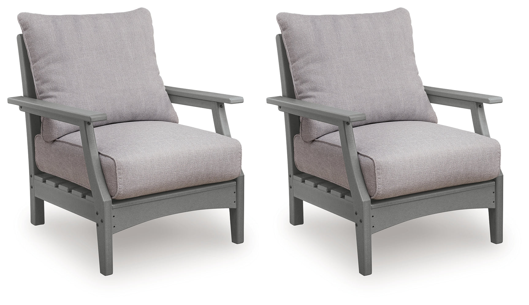 Cove Beach Gray Outdoor Lounge Chair with Cushion