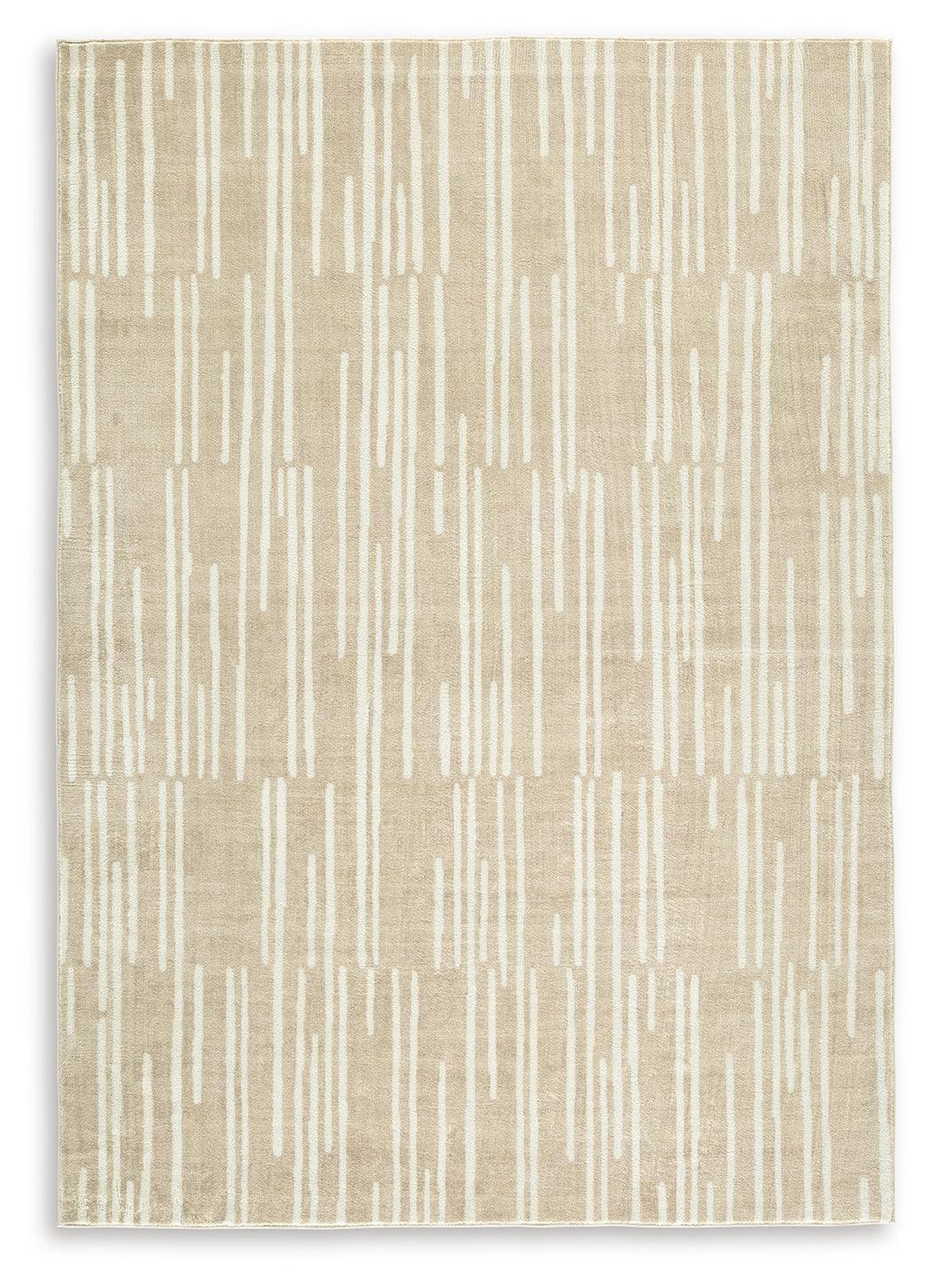 Ardenville Tan Cream 5' x 7' Abstract Area Rug