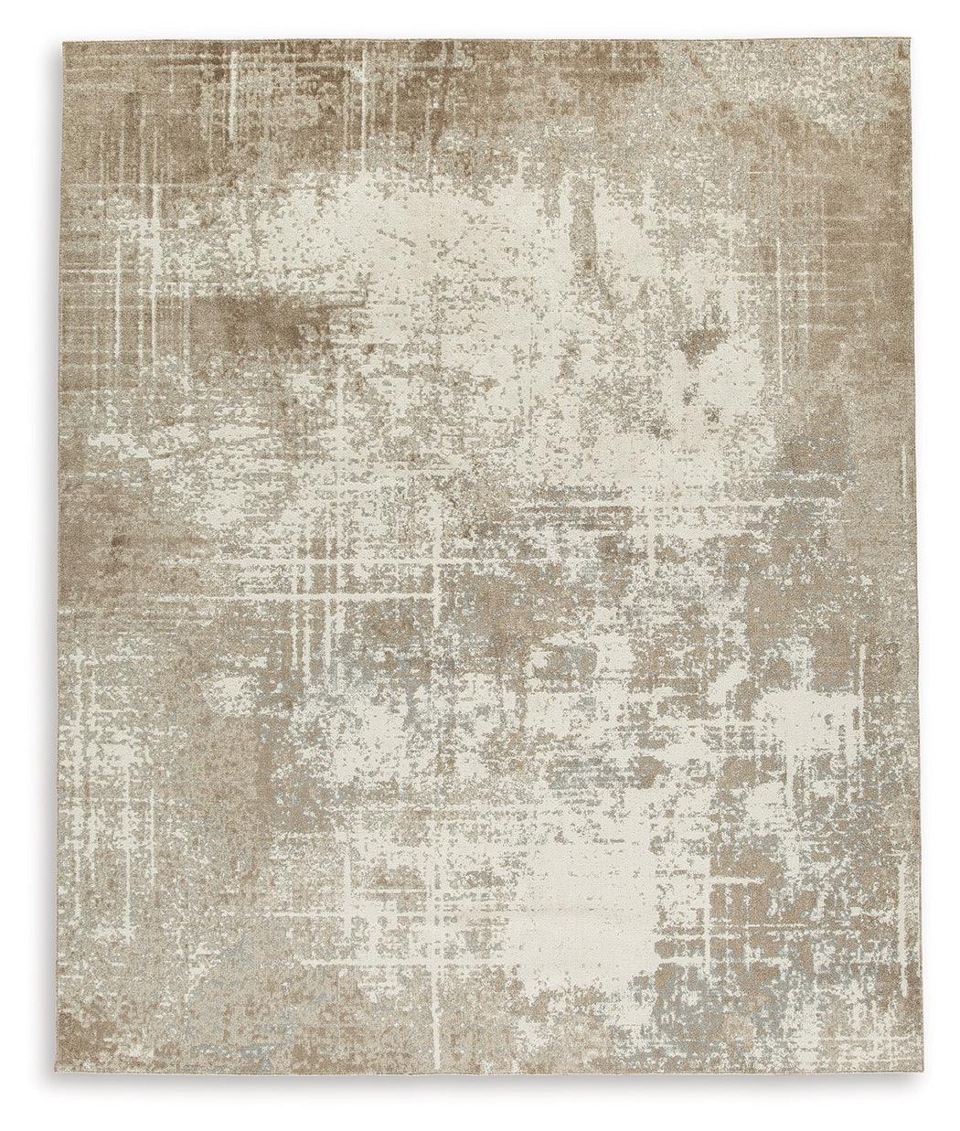 Grifflain Contemporary Tan Brown Gray 8x10 Rug