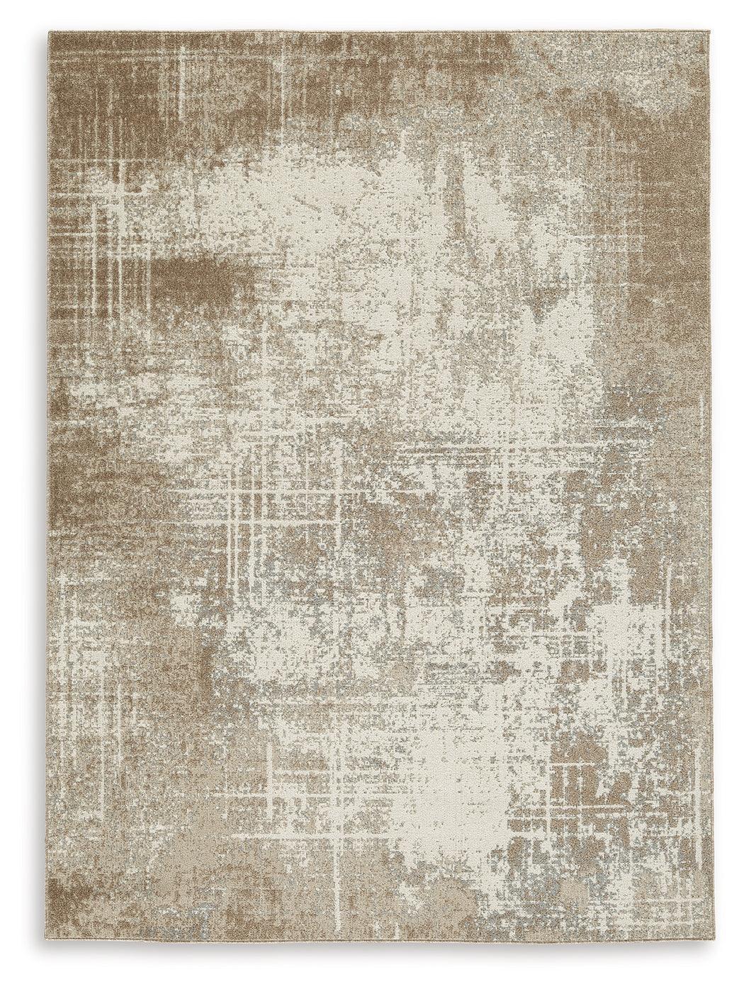 Grifflain Tan Brown Gray 5' x 7' Abstract Medium Rug