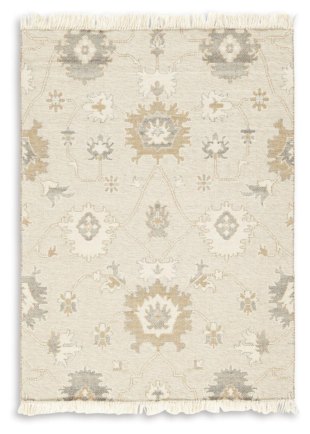 Calkin Linen/gray/caramel 5' X 7' Rug - Ella Furniture