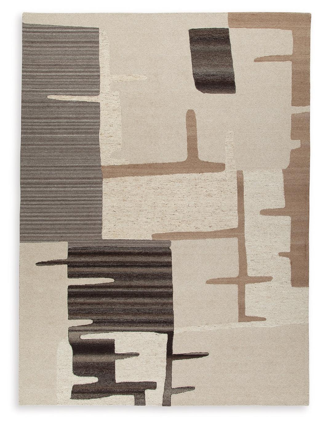Kencher Beige Brown Extra Large Rug