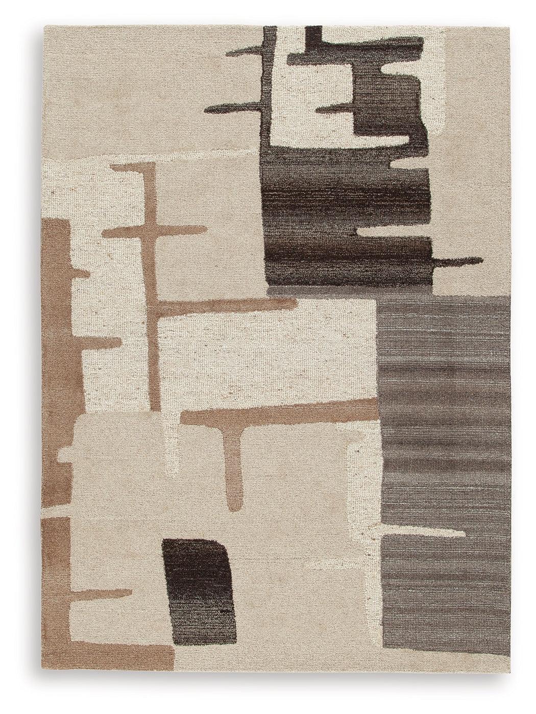 Kencher Beige Brown Medium Rug