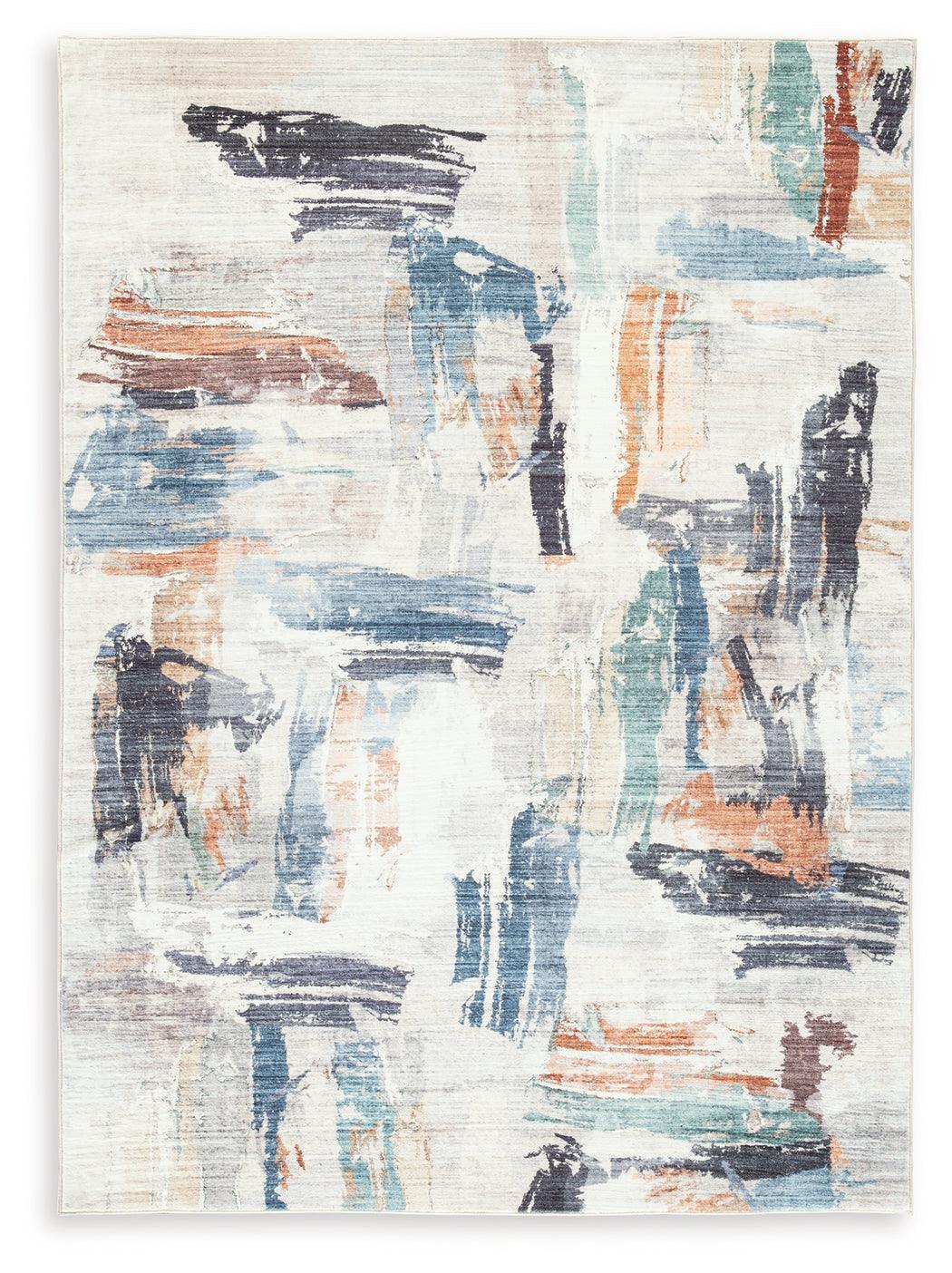 Hessland Multi 5' x 7' Washable Rug