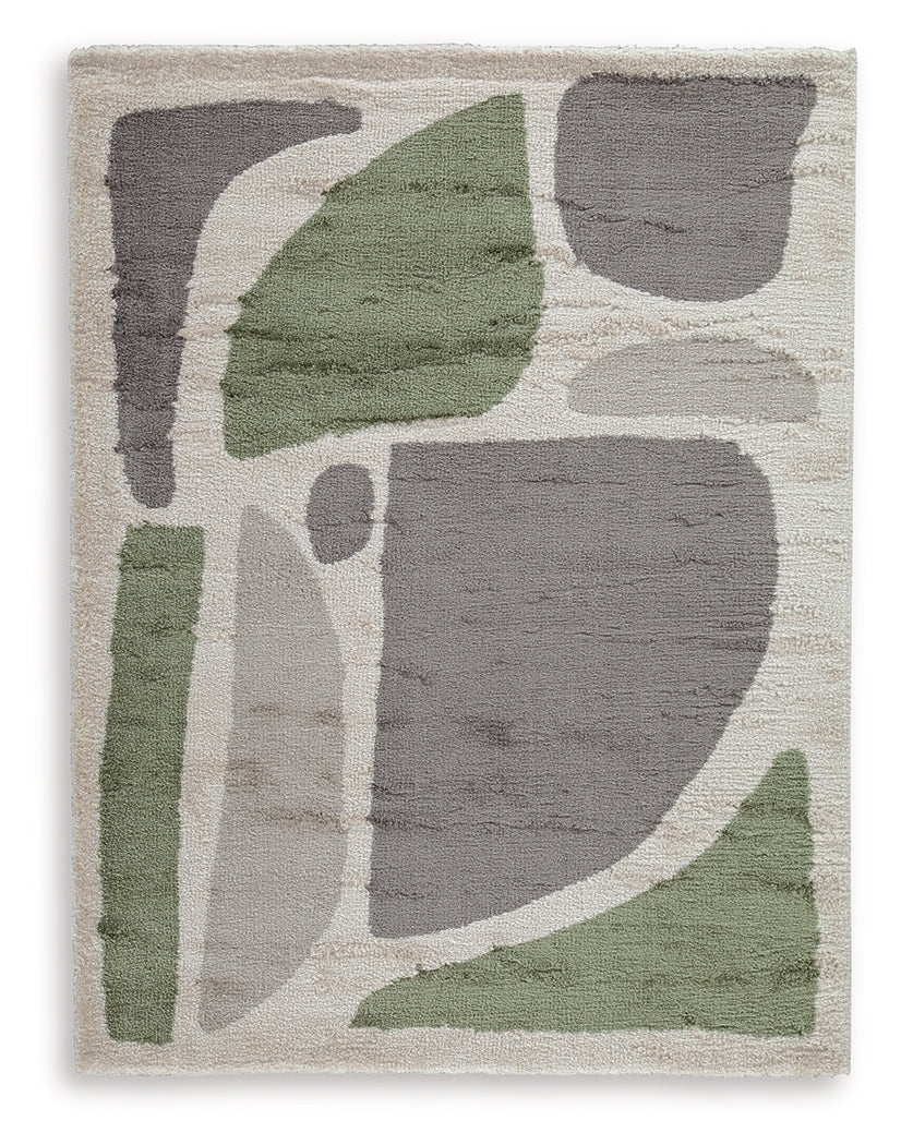 Anburgh Green/Gray/Ivory Large Rug