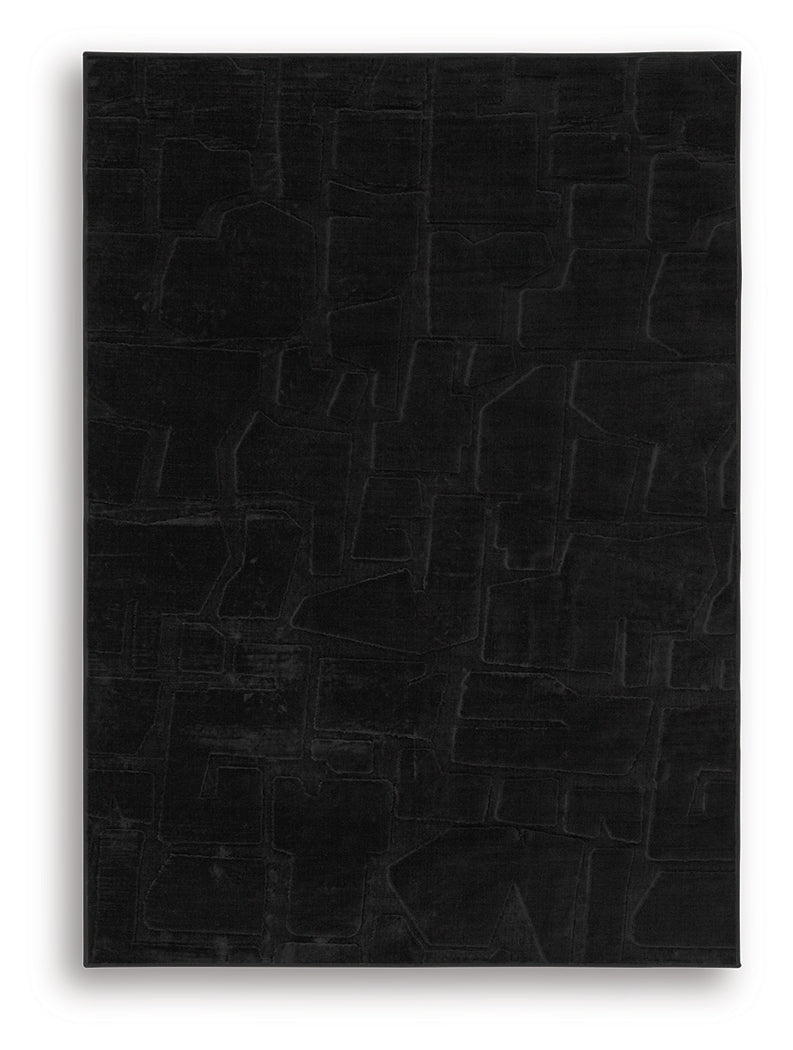 Gibbswell Black Washable 5' x 7' Area Rug