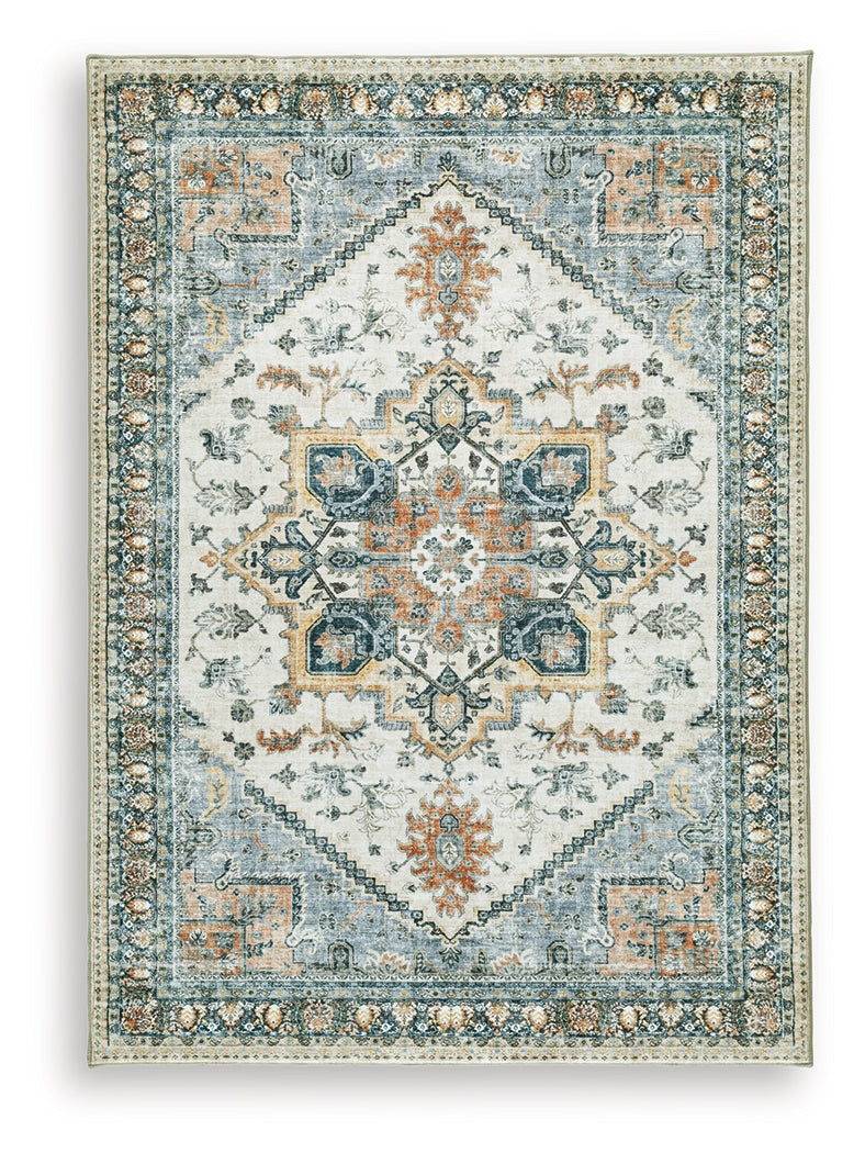 Wallney Multi 5' x 7' Memory Foam Area Rug