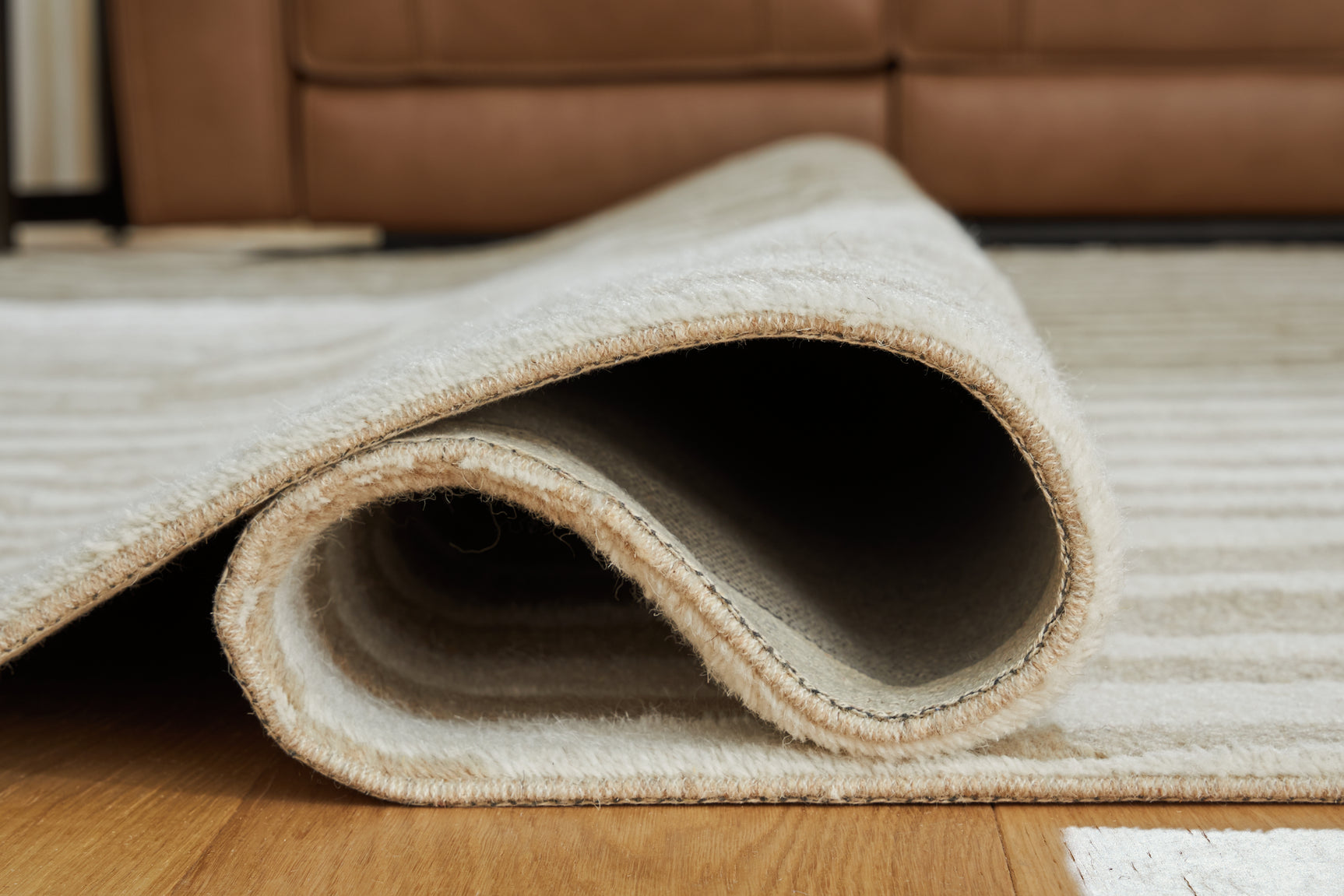 Corrbell Beige/White 7'8" x 10' Area Rug