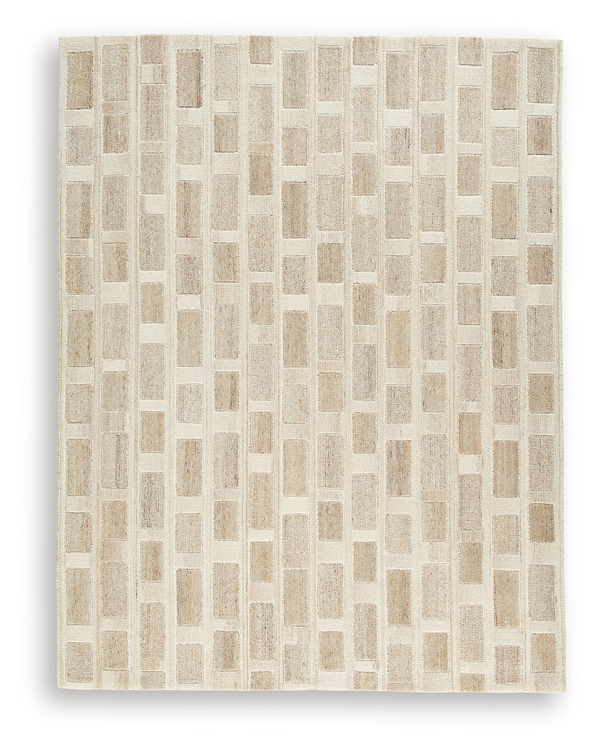 Lisgrove Tan/Brown/White 7'8" x 10' Area Rug
