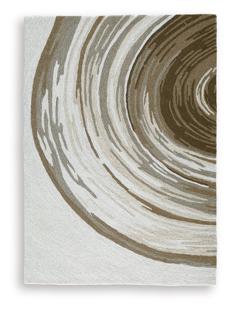 Rizwana Ivory/Brown/Gray 5' x 7' Area Rug