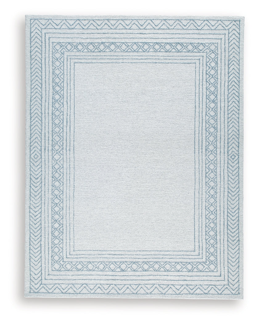 Azelhurst Blue/Ivory/Gray 7'8" x 10' Area Rug
