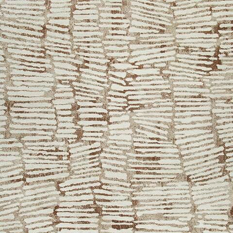 Uduak Cream/Tan/Rust Large Rug finish detail