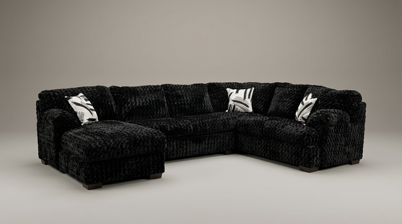 Westwood Black Sectional Sofa view 2