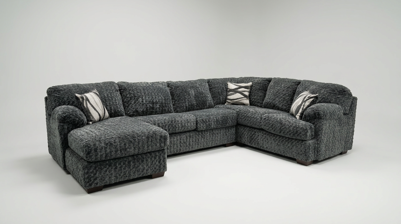 Westwood Gunmetal Sectional Sofa view 2