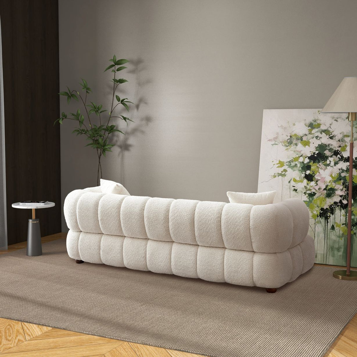 Amina Cream Boucle Sofa