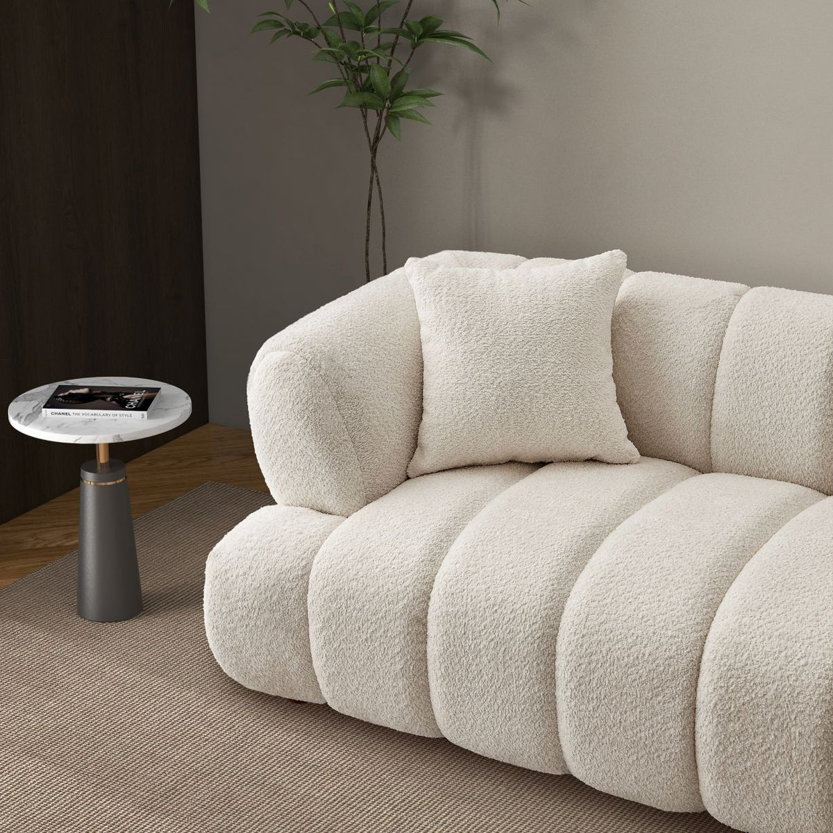 Amina Cream Boucle Sofa