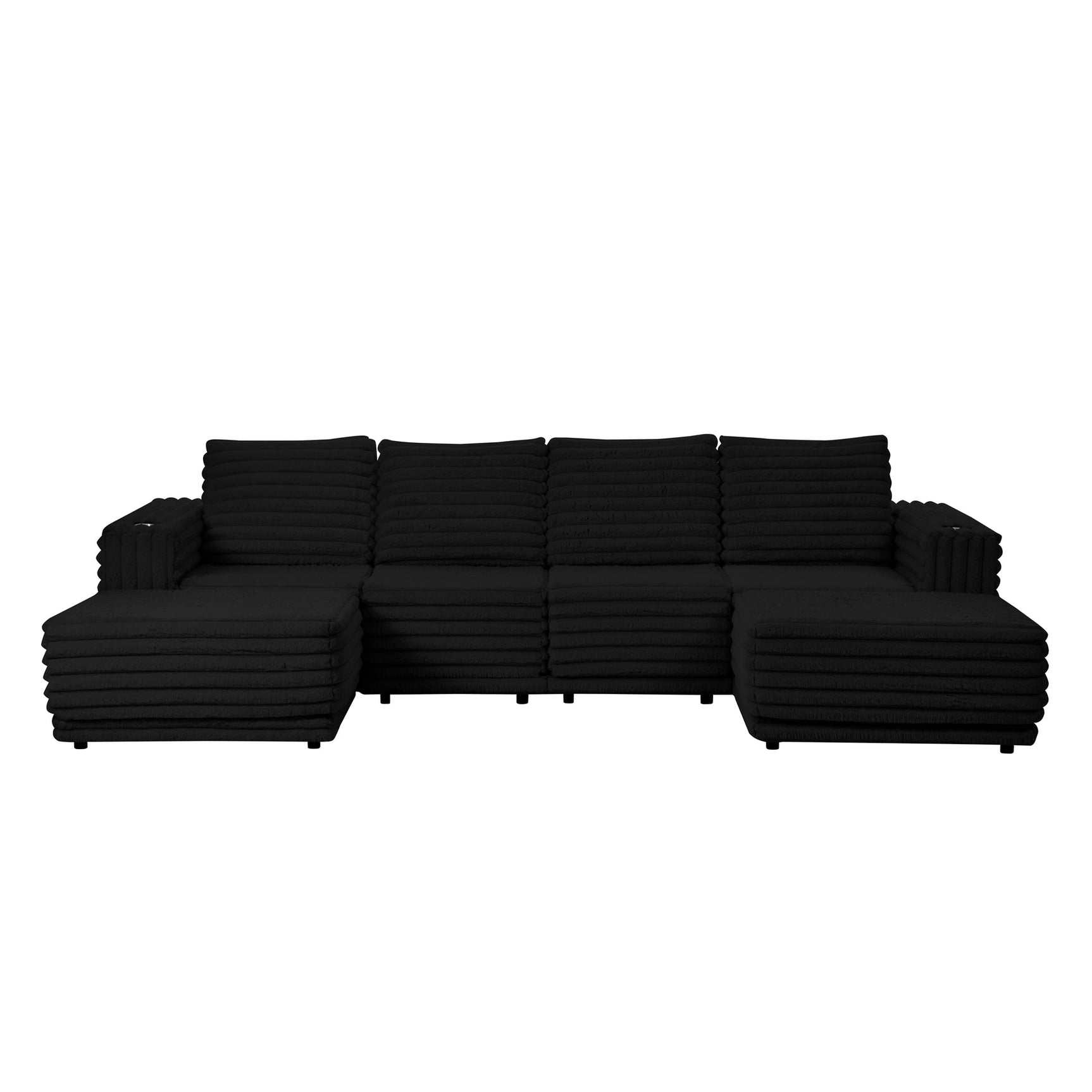 Nuve Black Modular Sectional