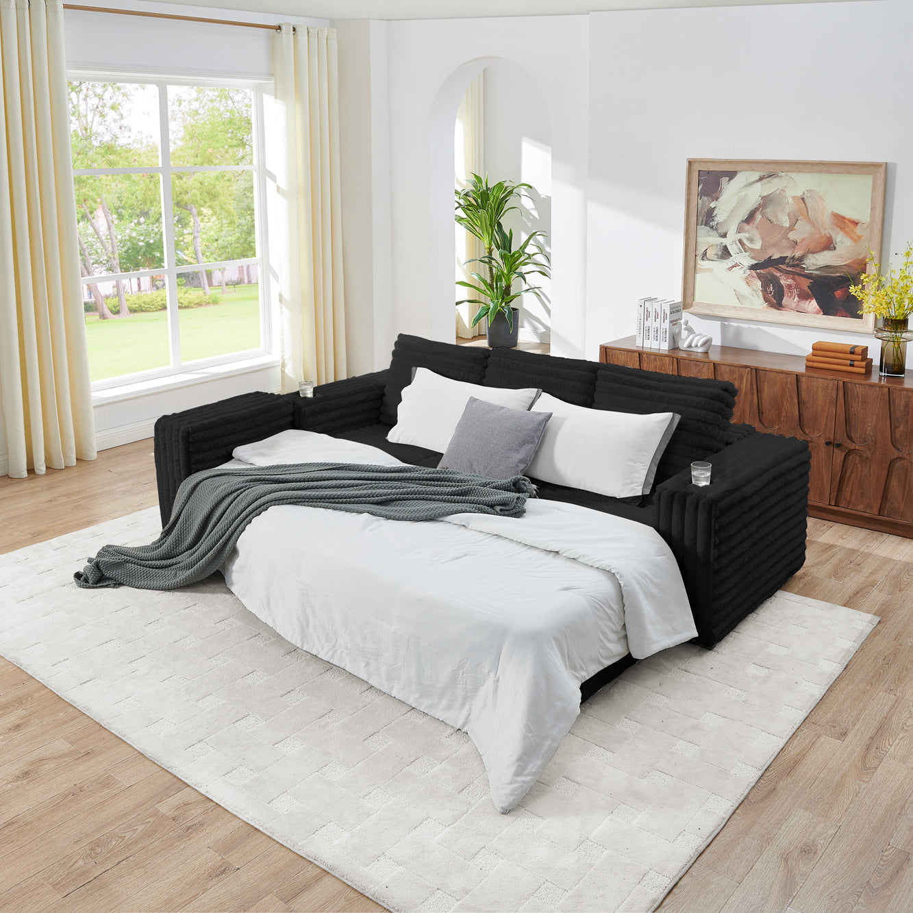 Nuve Black Modular Sectional