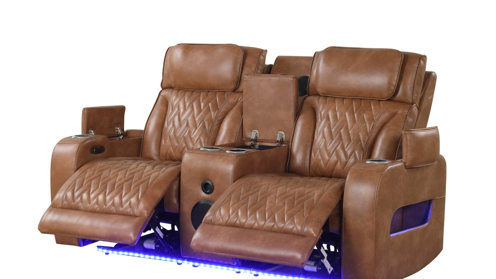 Skyline Brown Leather 3-Piece Reclining Set
