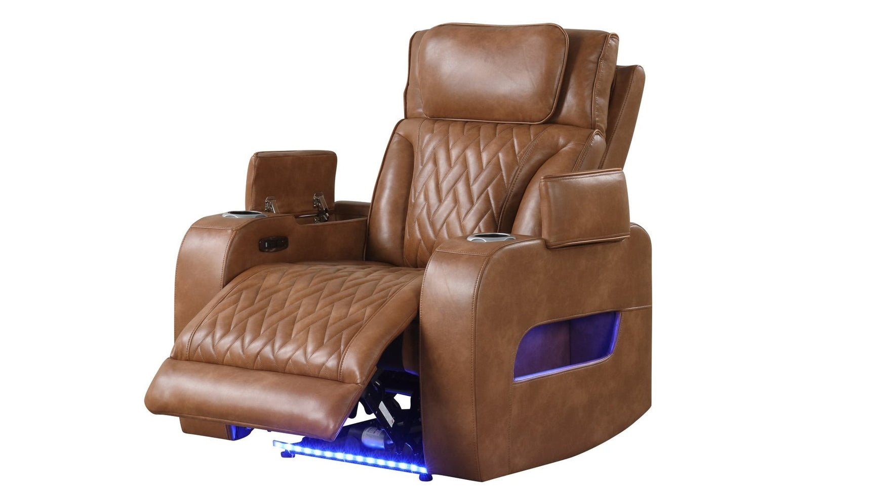 Skyline Brown Leather 3-Piece Reclining Set