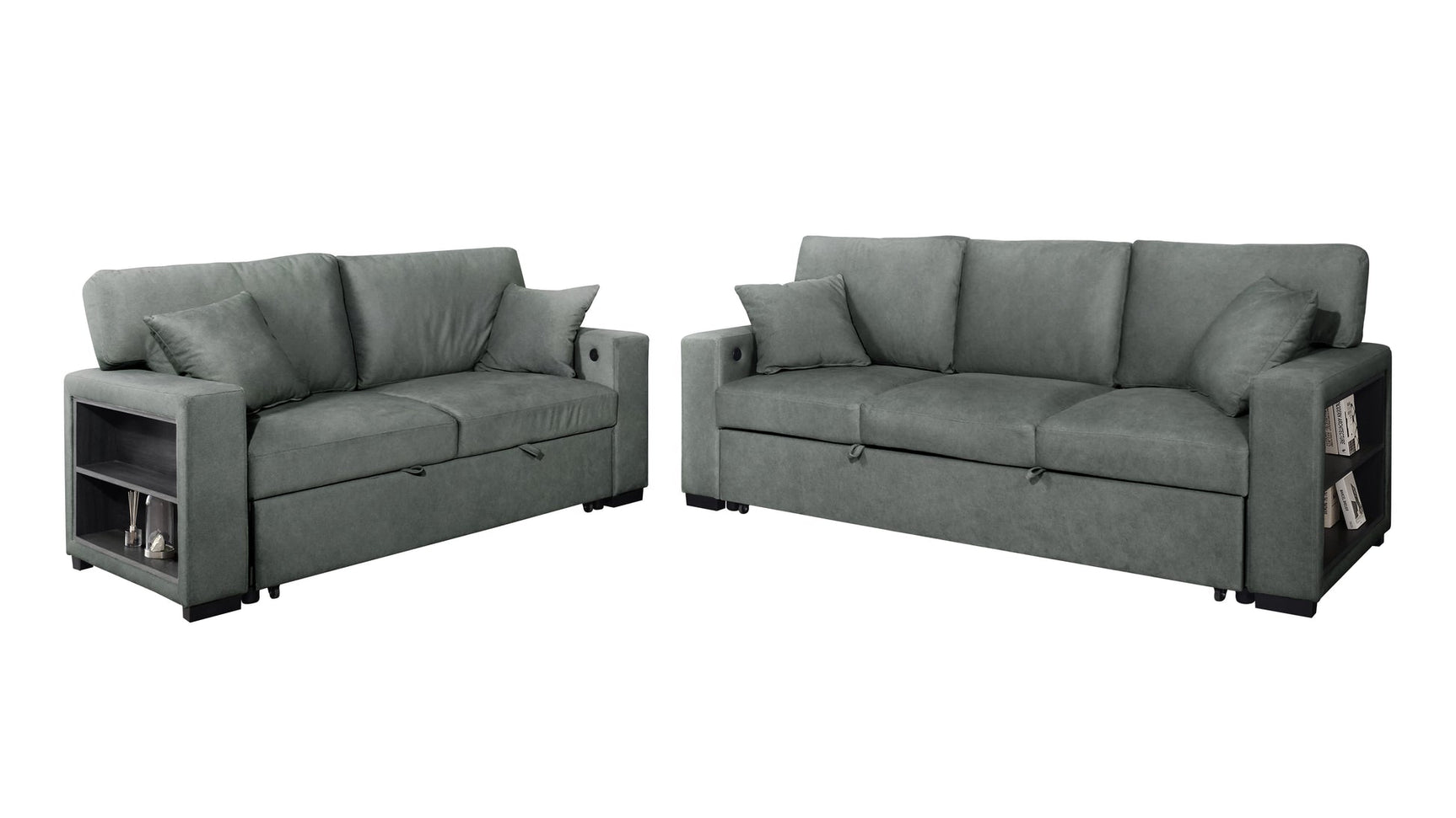 Bexley Gray Living Room Set w Pull-Out Bed