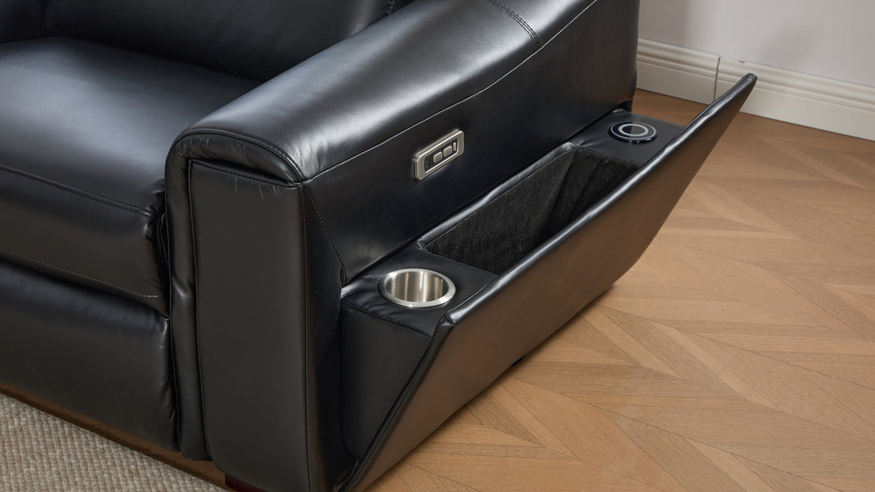 Divani Black Power Reclining Sectional