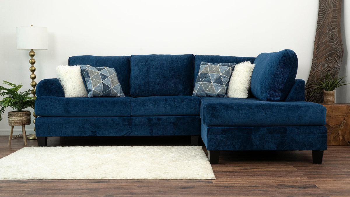 Selena Navy 124" Sectional