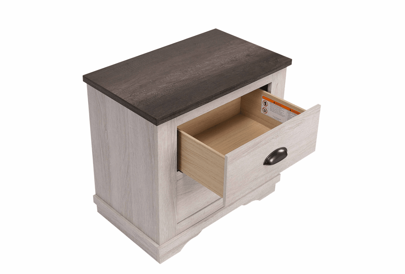 Coralee Chalk-Gray Traditional Rustic Modern Contemporary Wood Queen Sleigh Bed - Ella Furniture