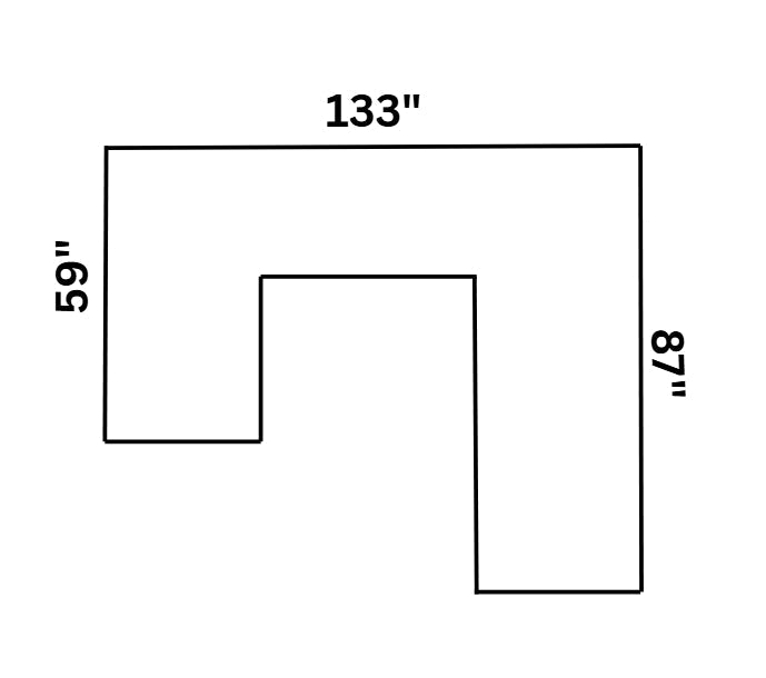 Westwood Cream Sectional Sofa view 4
