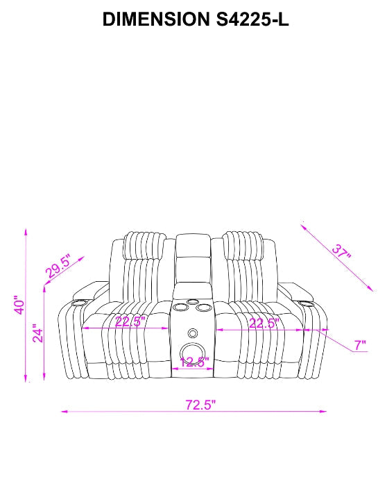 Lita Gray Power 3-Piece Reclining Set