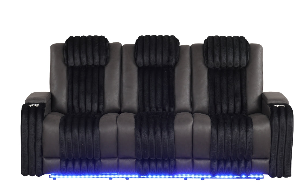 Lita Black Power 3-Piece Reclining Set
