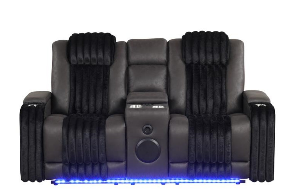 Lita Black Power 3-Piece Reclining Set