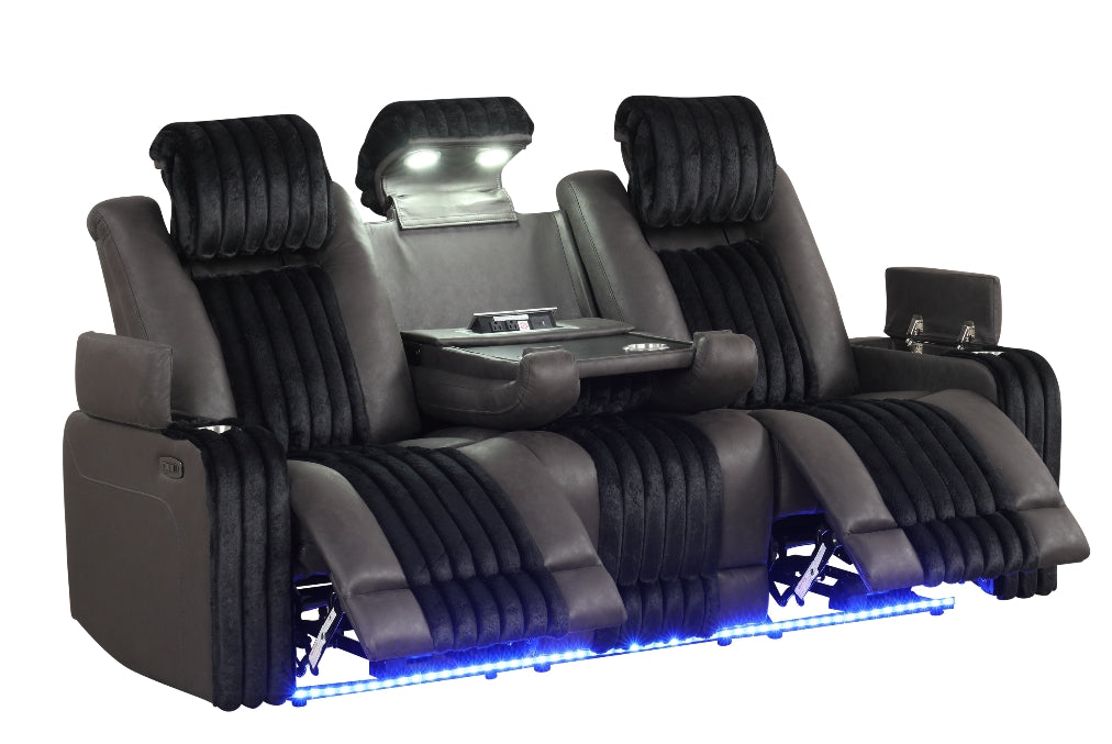 Lita Black Power 3-Piece Reclining Set