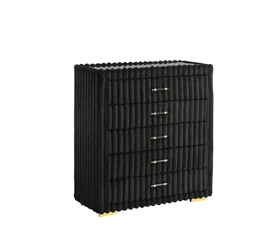 Atlam Henley Black Nightstand