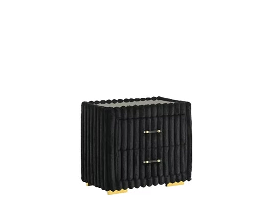 Atlam Henley Black Nightstand