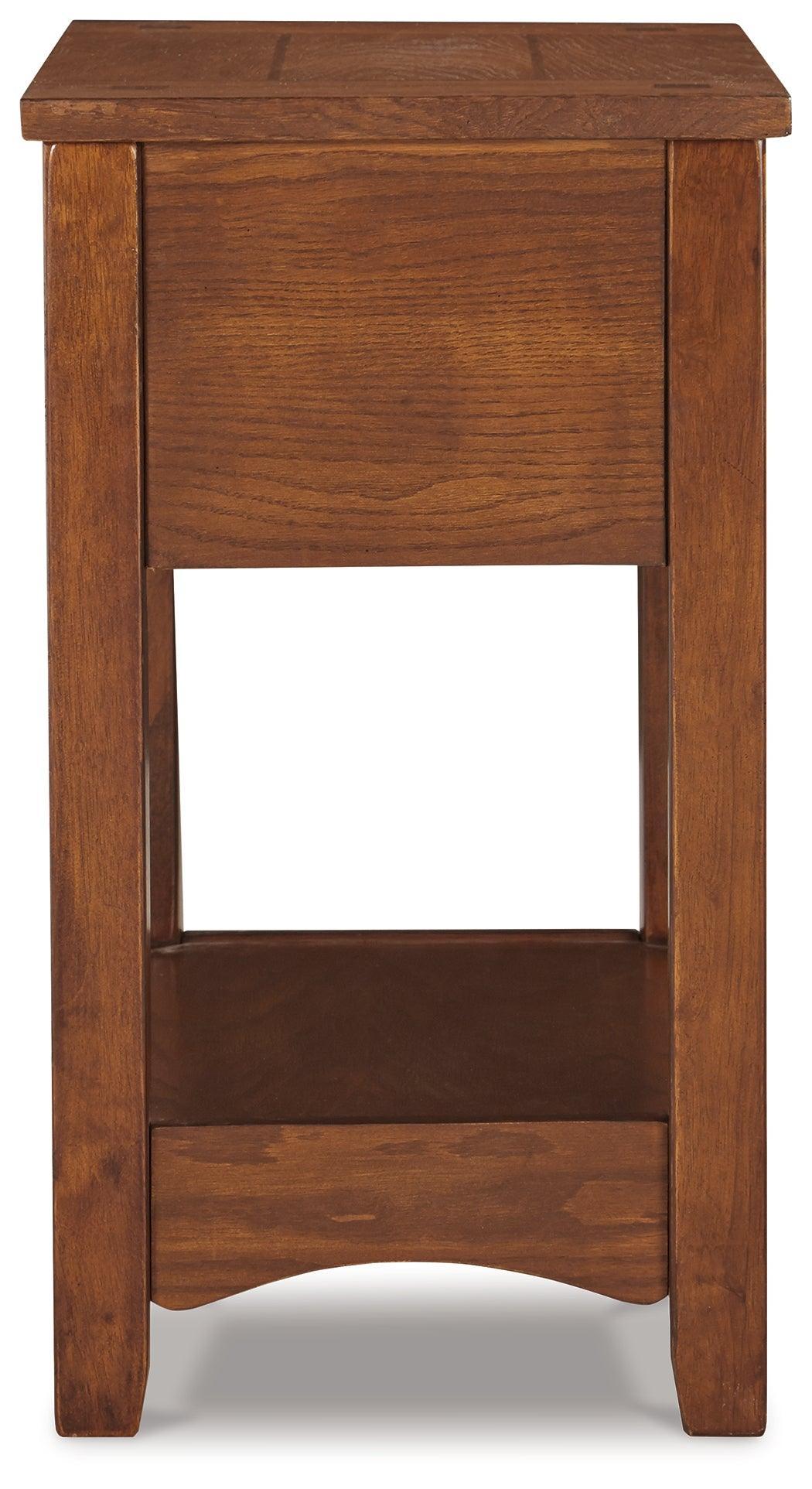 Breegin Brown Chairside End Table - Ella Furniture