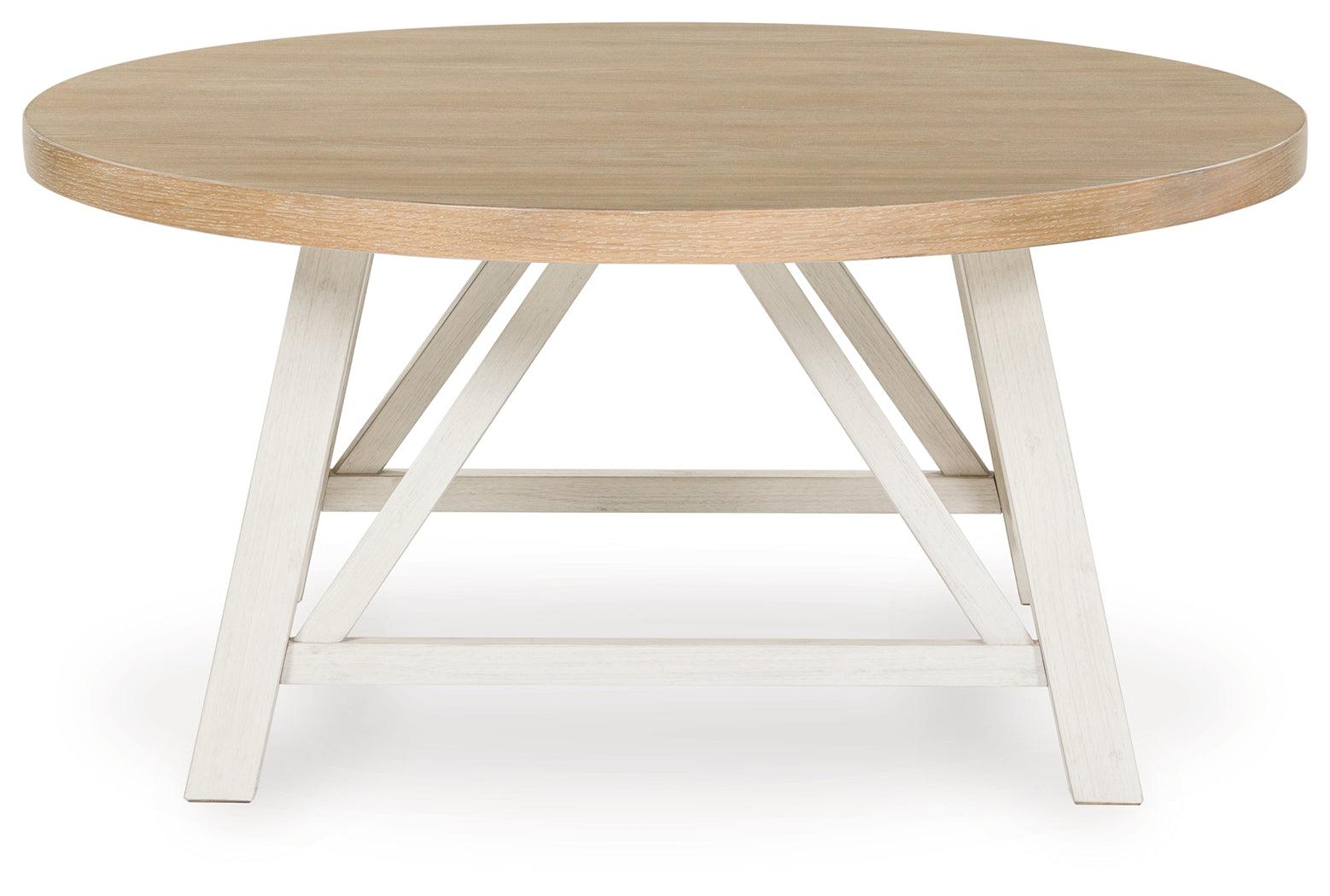 Fawndell Antique White/Brown Table (Set of 3)