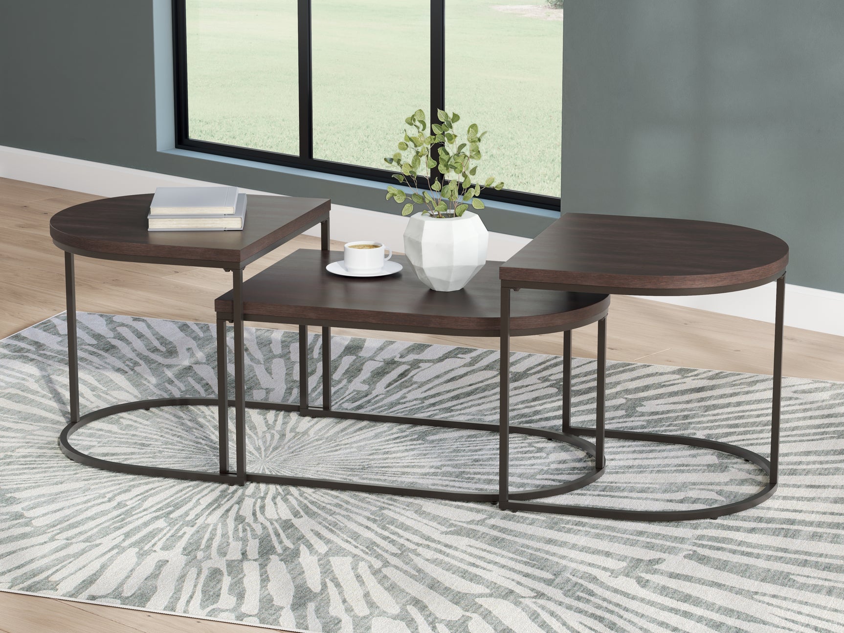 Vanmore Dark Brown Table (Set of 3)