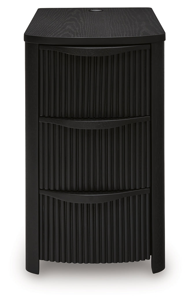 Camdill Black Chairside End Table