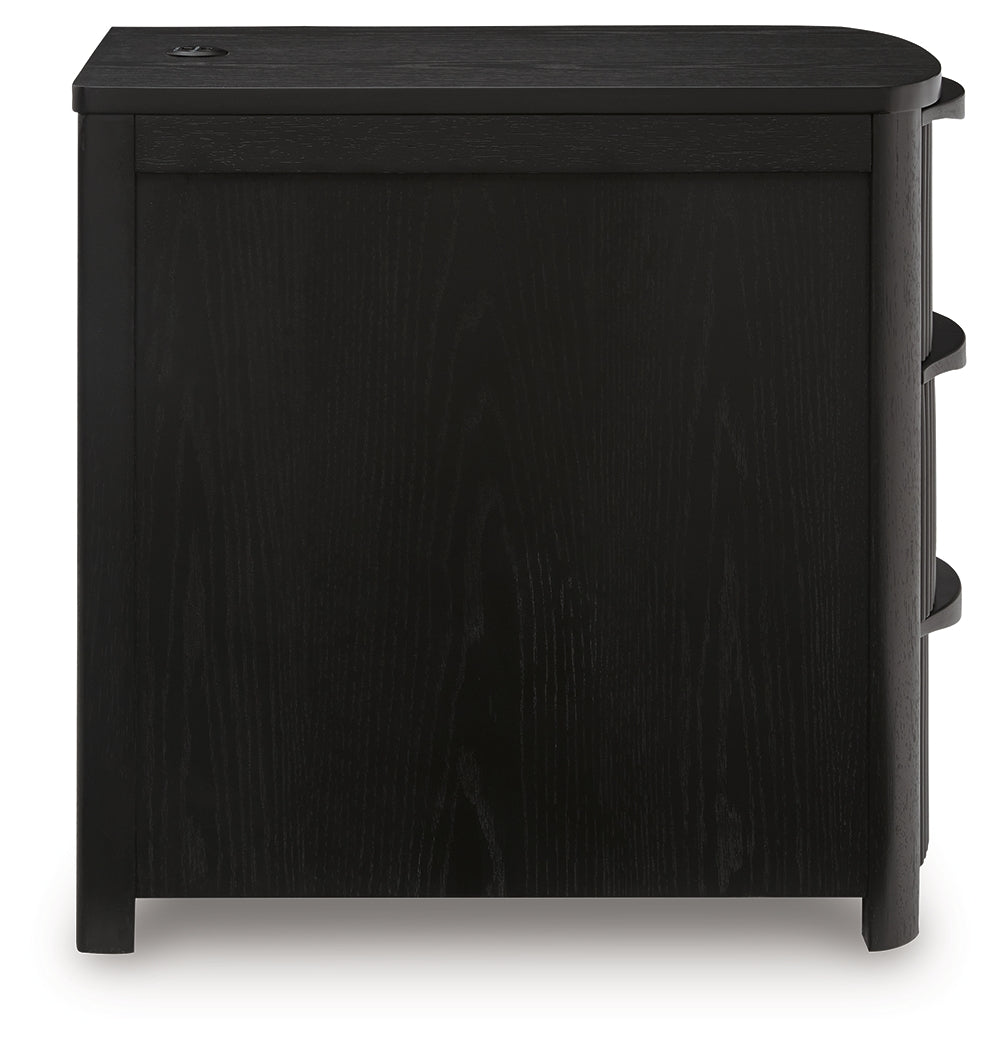 Camdill Black Chairside End Table